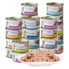 爱普士猫罐头成幼猫湿粮鸡肉鱼肉营养貓罐头原装进口猫咪食品浓汤补水罐 70g*24罐口味混搭
