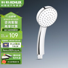 科勒（KOHLER）花洒头翠思单功能手持花洒淋浴喷头K-98220T-CP