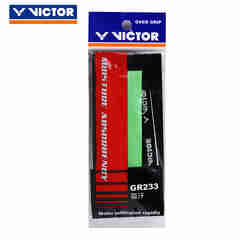 威克多（VICTOR）胜利羽毛球拍手胶gr233吸汗带防滑减震耐磨单条装外握把缠绕平面 GR233P【果绿】单条装