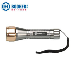 Booher宝合照明工具铝合金强光充电手电筒三档光源 1节1500MAH锂电池 BH1602101