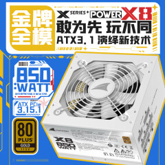 长城（Great Wall）额定850W X8白色金牌全模电脑电源（ATX3.1/PCIe5.1接口/漏电监测/单路12V/自动启停/支持5060TI）