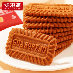 味滋源 纯糯米锅巴 香脆美味 营养早餐代餐休闲零食糕点 焦糖饼干500g/箱