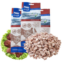 喵达（Meowstard）冻干宠物零食鸡肉鳕鱼鸭肉冻干粒猫咪互动奖励零食成幼猫营养食品 鸡肝80g