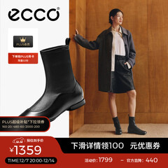 爱步（ECCO）靴子女 时尚潮流百搭经典平底羊皮轻奢女靴 舞悦244403 黑色24440351052 37
