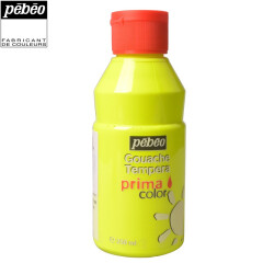 法国贝碧欧Pebeo 儿童水粉颜料 可水洗颜料 单支装250ml 荧光黄