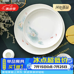 华光陶瓷碗套装 抗菌骨瓷餐具 釉中彩碗碟套装家用中式 春江水暖 春江水暖 46头礼盒装【抗菌瓷】
