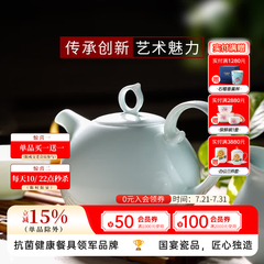 华光华青瓷茶具套装 骨瓷功夫茶具家用办公室高档商务送礼 青之云6头