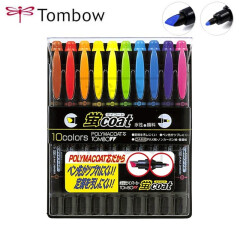 日本蜻蜓 WA-TC 双头荧光笔 手账标记笔 彩色荧光 涂鸦 标记笔 10色套装