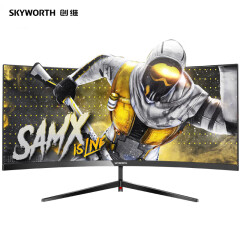创维（Skyworth）29.5英寸 电竞显示器 WFHD 100Hz 曲面屏 21:9带鱼屏 曲面游戏  家用办公电脑显示器 30C1
