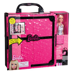 芭比Barbie娃娃女孩新礼服套装儿童设计搭配衣服礼盒玩具 X4833梦幻衣橱