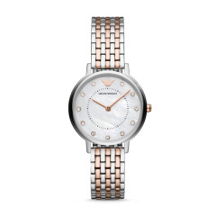 阿玛尼（Emporio Armani）手表 时尚钢带镶钻气质石英女士腕表 AR11094