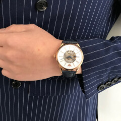 安普里奥·阿玛尼（Emporio Armani）手表男 全自动镂空皮带机械时尚男士腕表 生日礼物送男友AR1947