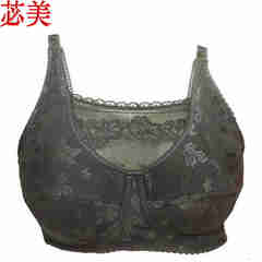 苾美 硅胶假乳房  可以装义乳的文胸 全切术后义乳文胸后无钢圈8103J 黑色 75A