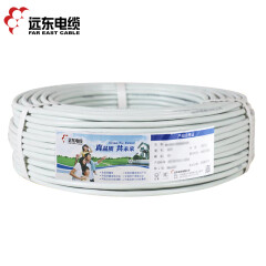 远东电缆 RVV3*4国标铜芯电气装备动力电源线三芯多股护套软线 100米 白色 