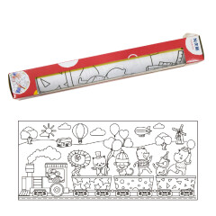 N次贴（STICKN）可再贴儿童涂鸦画纸绘画启蒙涂色画背胶魔法卷轴31.5*70cm 5张/卷-动物列车36547