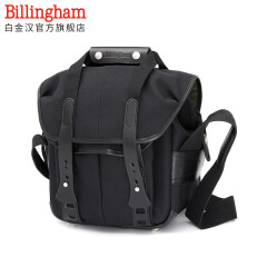白金汉（Billingham）107 经典系列 单肩摄影包 一机三镜一闪（黑色/黑色皮 尼龙款）