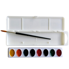温莎牛顿 REEVES 高品质绘画颜料 固体水彩颜料8色套装 固体水彩8色盒装