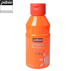 法国贝碧欧 儿童水粉颜料 荧光色 可水洗颜料 250ml 荧光橙