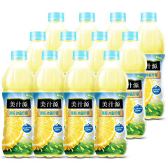 美汁源 冰盐柠檬450ml*12瓶 塑包装