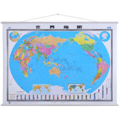 2024年 世界地图 办公室挂图 约1.5米*1.1米