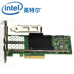 英特尔（Intel)以太网聚合网络适配器X710-DA2双口X710DA2BLK标配SFP+单模模块