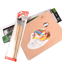 贝碧欧  高浓度丙烯颜料 专业美术学生绘画24色丙烯颜料套装 画笔颜料调色板套装