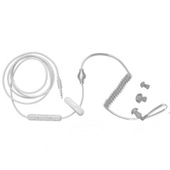 无贼（WZJP） 手机防辐射带麦配饰单边入耳真空螺旋管空气导管耳机3.5 白色