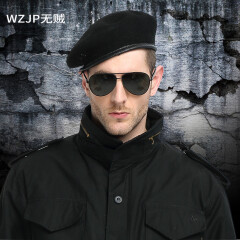 无贼（WZJP） 羊毛保安贝雷帽蓓蕾帽工作帽呢料保安帽表演贝雷帽