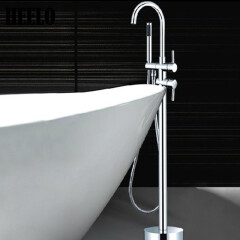 西露（HEELO）FS003铜落地式浴缸淋浴水龙头冷热淋浴花洒套装双控浴室混水阀