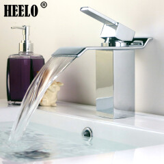 西露（HEELO）CA4128方形瀑布洗脸盆水龙头欧式浴室柜台盆面盆龙头冷热家用单把