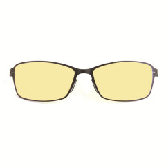 Gameking S-911G 炫酷黑全框平光 电竞 眼镜 防蓝光男女款专业眼镜 金属镜架 琥珀色镜片