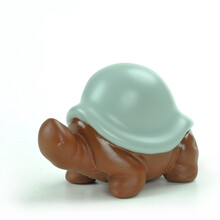 唐丰（TANGFENG） 开片可养陶瓷仿汝窑茶宠茶具配件小巧茶道摆件TF-1652 千年龟