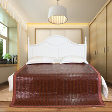 润竹凉席竹席碳化学生麻将凉席子 碳化黑(尊贵款) 1.8米(6英尺)床