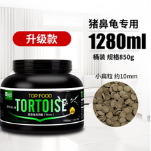 猪鼻龟专用粮饲料下沉型黄头剃刀龟粮颗粒型促长水龟营养粮 10mm大扁粒猪鼻龟粮高钙（500ML）桶装
