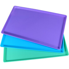 现货 彩色宠物托盘加厚塑料托盘狗笼子兔笼宠物尿盆底盘尿盘托粪盘托盘 蓝色卷边89*59 蓝色卷边68*52厘米