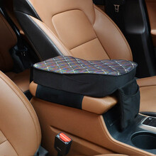 普立希 汽车扶手箱增高垫套 车用记忆棉中央手扶箱加高垫车载手机盒支架 七彩面色一个 长安CS357515悦翔V3CX20逸动欧诺欧力威