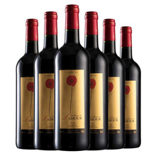 国际	【颜值美物】浪漫之花网红美酒原瓶进口葡萄酒 红酒整箱6支装 线下同款 波尔多AOC整箱