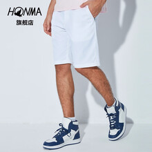 HONMA男装春夏新品运动短裤修身弹力Golf男短裤时尚高尔夫服装纯色干爽短裤 黑色 M