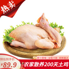 云依禾农庄 农家散养鸡200天土鸡 老母鸡柴鸡   净重1.1kg
