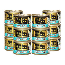 泰国进口AIXIA爱喜雅猫罐头黑缶黑罐成猫猫粮罐头湿粮零食吞拿鱼肉160g 12罐 金枪鱼+丁香鱼