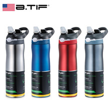 btif保温杯女316不锈钢学生儿童水杯男便携大容量孕妇杯子户外便携运动健身吸管杯 宝石蓝600ml