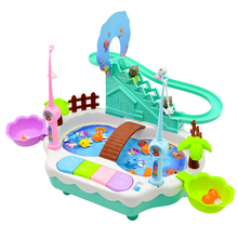 钓鱼英雄玩具电动儿童钓鱼玩具池套装磁性加水套装USB可充电多功能小猫钓鱼机玩具汤姆猫幼儿钓鱼玩具1 汤姆猫钓鱼玩具