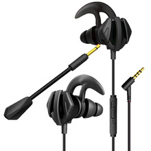 酷蛙 入耳式 有线游戏耳麦电竞吃鸡听声辨位k歌耳机 电脑手机通用手游带麦克风话筒重低音耳塞 黑色