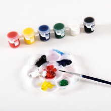 艺趣幼儿园儿童手工制作材料包diy创意益智亲子玩具宝宝自制彩绘涂色空白风筝六一儿童节活动礼物 配套颜料+画笔