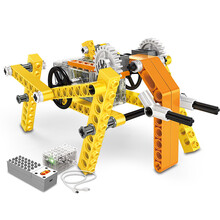 万格积木兼容乐高机械组科技齿轮玩具积木拼插工程动力物理实验电动积木Steam科教儿童创意男孩拼装玩具 【1202】电动版动物机械-大象61颗粒