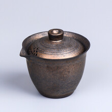 家用陶瓷三才碗盖碗带盖茶杯 功夫茶具泡茶器粗陶手抓壶单个大号