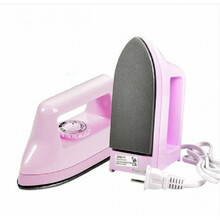 杉贝  迷你小熨斗干烫电熨斗旅行熨斗拼豆专用学生宿舍小烫斗拼豆豆烫斗 粉色迷你电熨斗+烫衣垫(460W)