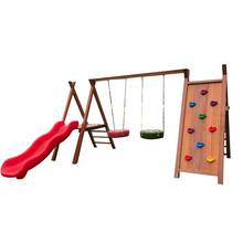 幼儿园木制攀爬架轮胎攀爬墙进口黄花梨木质体能训练组合荡桥实木 秋千350*180*200cm