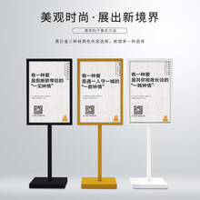 广告立牌苹果立牌kt板支架 展架水牌广告牌展示牌导向牌商场指示牌立式导视牌 单柱50*70【经典黑】