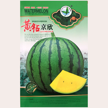 民汇园水果种子西瓜籽黄钻京欣绿皮黄肉西瓜花皮黄瓤礼品西瓜籽盆栽地膜拱棚露地均可种植 皮薄特甜约30粒 盆栽用5粒装